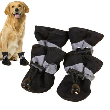 AITOCO Dog Boots 4 PCS Dog Rain Boots Dog Shoes Dog Rain Boots with Adjustable Drawstring Soft Breathable Anti-Slip Dog Paw Protector for Small Medium Dogs and Cats accepted