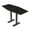 Black Cypress w/Black Base, variant on Hexagon Bistro Height Meeting Table T-Shaped Metal Base 34x70 Bar Table