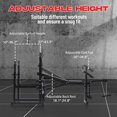thumbnail image 3 of Adjustable Weight Bench Set for Home Gym, 660LBS 6 IN 1 Foldable Workout Bench with Bench Press, Squat Rack, Preacher Curl, Leg Extension, Low Row, Chest Expansion, Sit Up for Full Body Exercise, Blac, 3 of 9