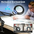 thumbnail image 4 of KIRKAS Magnifying Glass with Light, Long Swing Arm, Any Color Modes & Stepless Dimming LED Magnifying Lamp with Clamp, Memory Function Lighted Magnifier for Crafts, Reading, Hobby, Close Work, 4 of 8