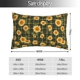 thumbnail image 2 of Yiaed Black Ink Green Plaid Sunflower Print Brushed Microfiber Envelope Pillowcases, Standard,Envelope Closure Pillow Cases(No pillow core)-14"x20", 2 of 6