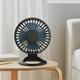 Mini Ventilateur de Bureau Ventilateur d'Air Silencieux Debout Libre pour la Randonnée Dortoir de Bureau Noir – image 5 sur 7