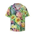 thumbnail image 5 of Picia Watercolor Blooming Cactus Men's Linen Shirts Short Sleeve Cuban Beach Shirts Casual Shirts Button Down Shirt for Men Beach Summer Wedding Shirt-4X-Large, 5 of 7