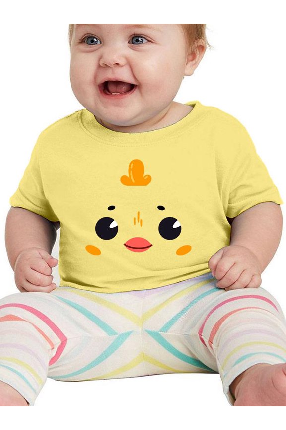 Cute Baby Chick Face T-Shirt Infant -Image by Shutterstock,  6 Months
