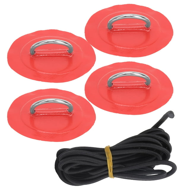 parches de hebilla marinos con cordón elástico para una fijación segura, juego de almohadillas para aros de kayak inflables rojos