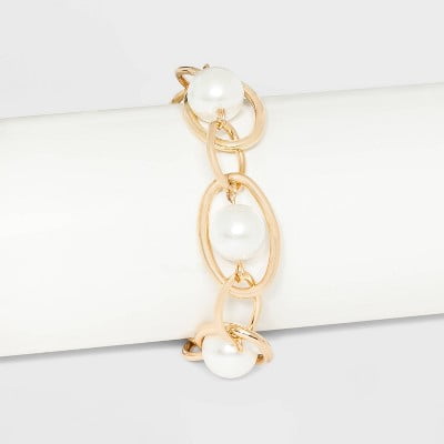 Pearl Link Bracelet - A New Day™ Gold