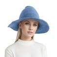 thumbnail image 3 of Cowboy Hat Men Straw - Women Thickening Type Daily And Festival Witch Collapsible Hat Knitted Steepletop Hat,Blue,One Size, 3 of 6