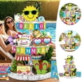 thumbnail image 2 of 22-Piece Summer Themed Layered Tray Decor Set, Tropical Wooden Centerpiece Ornament, Tabletop Display for Kitchen Living Room Patio Party Decoration, 2 of 7