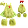 thumbnail image 2 of Nuevo disfraz de Navidad para niños, vestido de Navidad, disfraz de grinch peludo verde, Falda corta, 2 of 4