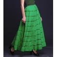 thumbnail image 5 of Phagun Women's Indian Clothing Green Long Casual Skirt Maxi&nbsp;Summer Wear-6, 5 of 6