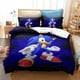 thumbnail image 3 of Funda de edredón de Sonic The Hedgehog con estampado de dibujos animados de anime, 100 % poliéster, tamaño doble, varios tamaños, regalo para niños, 3 of 5