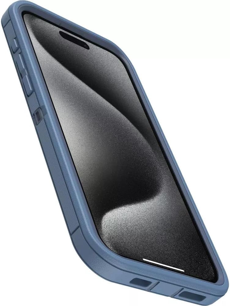 OtterBox iPhone 15 Pro Max (Only) - Defender Series Pro Case - Baby Blue Jeans (Blue) - Case Only - Screenless - Rugged & Durable - with Port Protection