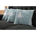 thumbnail image 5 of Ambesonne Blue Throw Pillow Cover 4 Pack, Vintage French Bride, 18", Pale Blue White, 5 of 5
