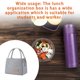 thumbnail image 4 of Yuarrent Bolsa de almacenamiento para almuerzo de Camping de tela Oxford, organizador de alimentos con aislamiento térmico, bolso de Kits de desorden para acampar Gris Largo, 4 of 6