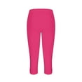 thumbnail image 5 of Cropped Trousers for Women 3/4 Length Capri Leggings Slim Fit Stretch Summer Pants Lightweight Casual Plain Three Quarter Pedal Pusher Crop Yoga Pants, 5 of 6