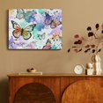 thumbnail image 4 of Chilfamy Butterflies Watercolor Spots Pastel Colors Canvas Wall Art Modern Prints Home Decor Ready To Hang 16x12in, 4 of 6