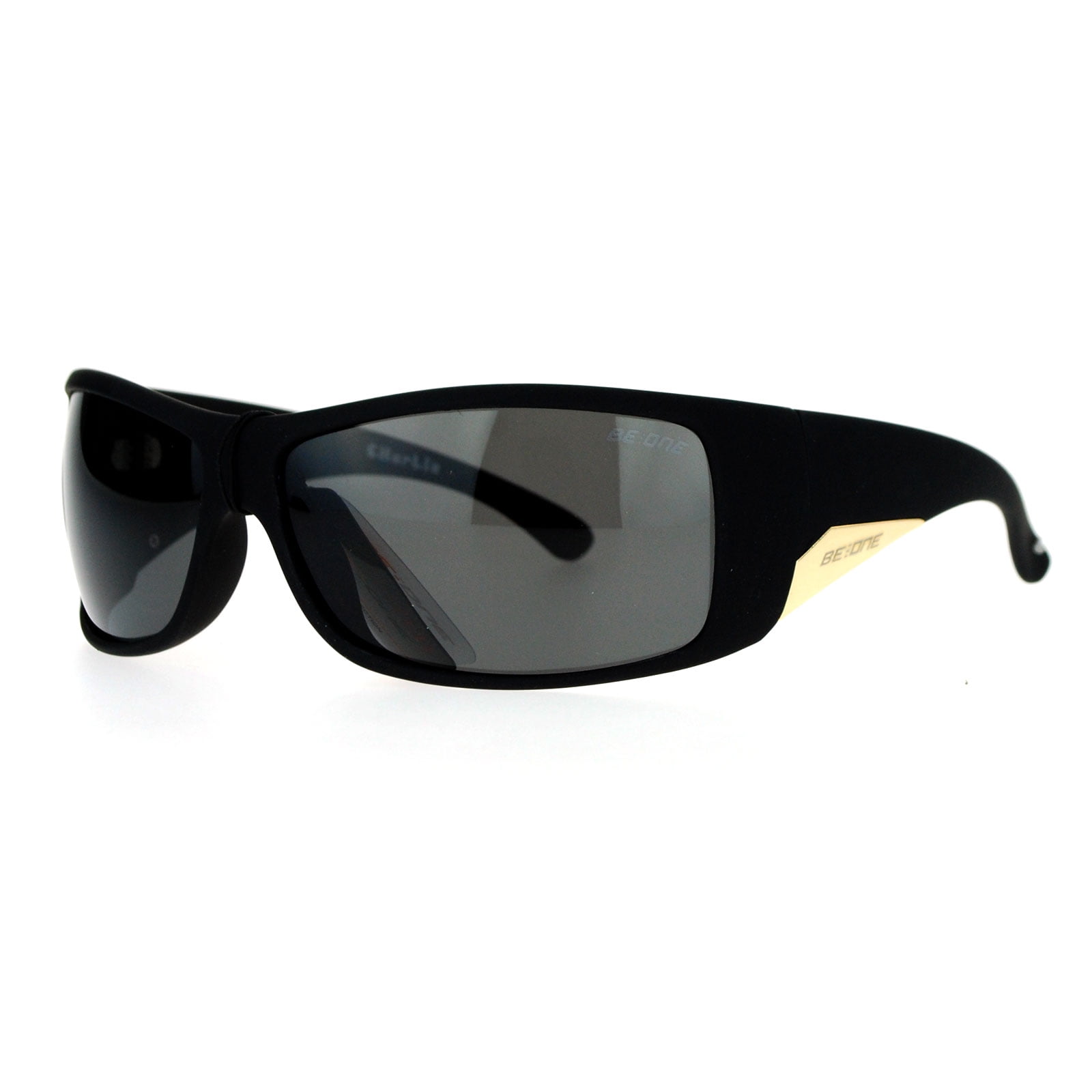 37 RayZor Black Sports Wrap Sunglasses Uv400 Smoked Mirrored Lens 