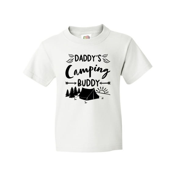 Inktastic Daddys Camping Buddy Youth T-Shirt