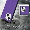 thumbnail image 5 of Dteck for iPhone 12/12 Pro Wallet Case, PU Leather with Card Holder Kickstand Magnetic Flip Shockproof Case 6.1 Inch,Purple, 5 of 6