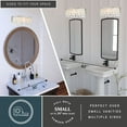 thumbnail image 3 of Elsa 3 Light Satin Nickel Capiz Shell Coastal Bathroom Vanity Fixture, 3 of 8