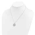 thumbnail image 4 of 925 Sterling Silver Cable Necklace with Pendants Chain Diamond Fascination Mystique Platinum-plated Double Heart 18 inch, 4 of 4