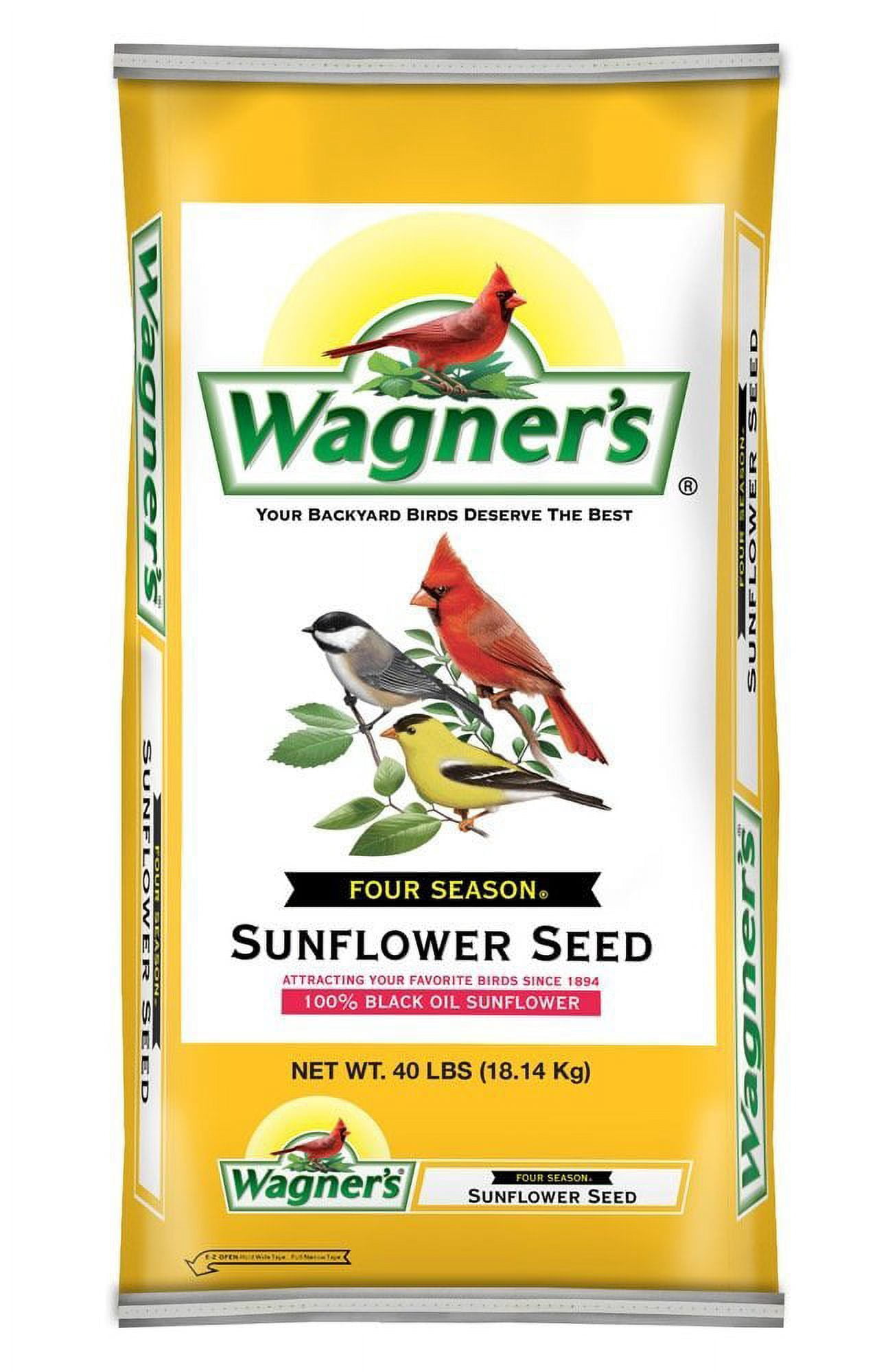 40 LB Wagner's Four Season Sunflower Wild Bird Food
