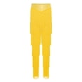 thumbnail image 3 of TiaoBug Kids Girls Elastic Waist Rhinestone Fringe Practice Pants Tassel Latin Salsa Dance Performance Trousers Yellow 16, 3 of 5