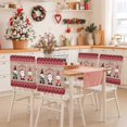 thumbnail image 2 of Christmas Chair Covers Set of 1 Red Santa Claus Xmas Gnome Snowflakes Wood Grain Chair Back Covers Stretch Removable Washable Slipcovers Protector for Dining Room Kitchen Party Decor, 2 of 5