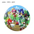 thumbnail image 3 of Nuevos suministros para fiestas de Sonic de dibujos animados, vajilla desechable para fiestas de cumpleaños de niños, platos de papel, vasos, servilletas, decoraciones para baby shower, 3 of 5