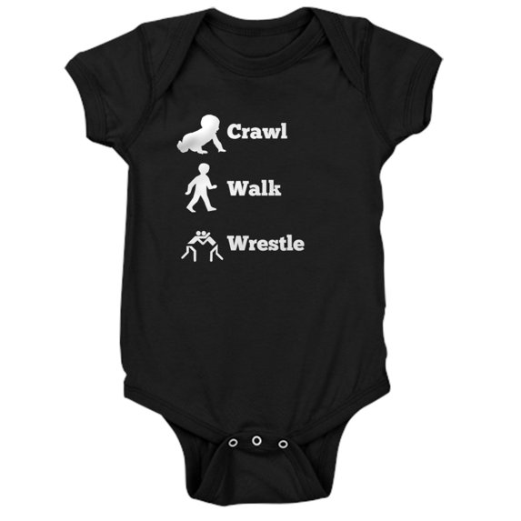 CafePress - Crawl Walk Wrestle - Cute Infant Bodysuit Baby Romper