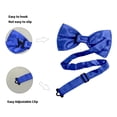 thumbnail image 4 of Hanerdun Mens Satin Bow Ties Pre-Tied Formal Wedding Party Adjustable Neck Neckties Blue, 4 of 5