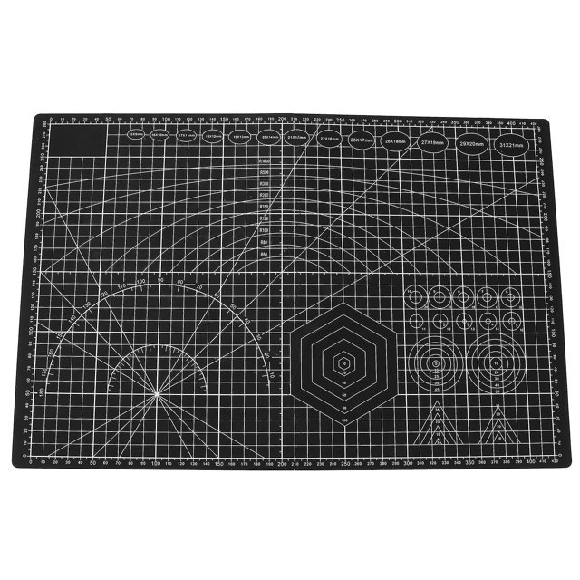 Tapis de découpe pliable antidérapant en PVC blanc pour travaux manuels et matelassés