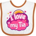 thumbnail image 3 of Inktastic Niece Rainbow I Love My Tia Girls Baby Bib, 3 of 4