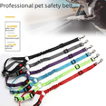 thumbnail image 1 of Cinturón de seguridad reflectante para coche para mascotas, cinturón telescópico elástico multifuncional para perros, cuerda para perros grandes, cuerda de tracción a prueba de explosiones, 1 of 5