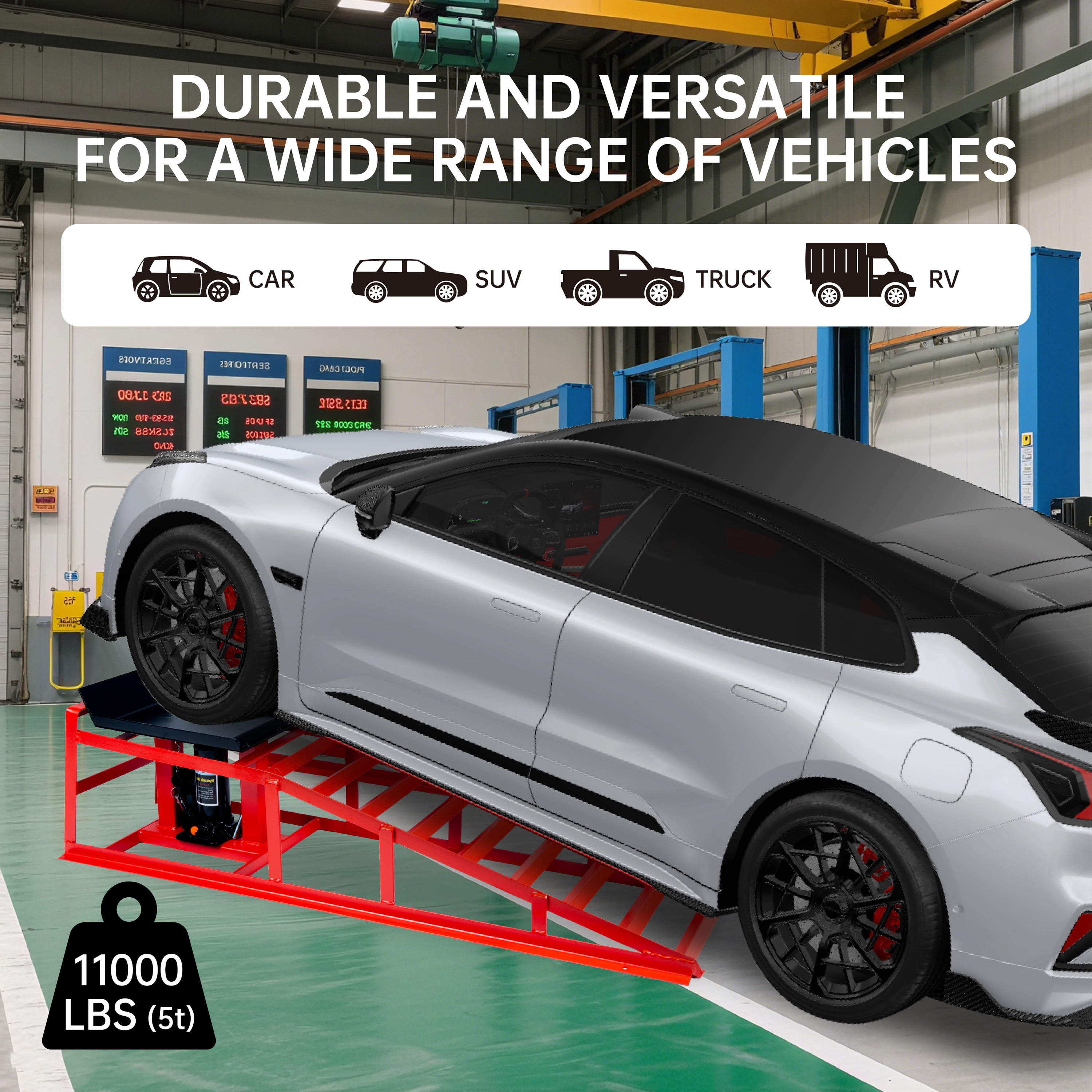 11000 LBS. HYDRAULIC CAR RAMPS