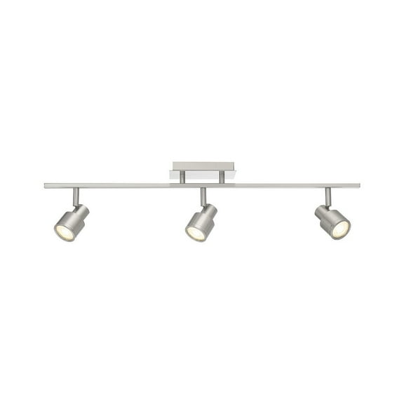 Access Lighting 3 Light Adjustable LED Track in Brushed Steel Color
