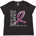 thumbnail image 3 of Inktastic Breast Cancer Awareness- Fight, Care, Cure Women's Plus Size T-Shirt, 3 of 5