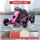 thumbnail image 2 of Historyli Kart de 24 V para niños mayores de 8 años, coche de carreras de derrape de 8 mph con música, color rosa y rojo, 2 of 6