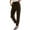 Brown, variant on Womens Corduroy Pants High Waisted Straight Leg Dress Pants Comfy Business Casual Work Pants Pockets Drawstring Waist Black L Size