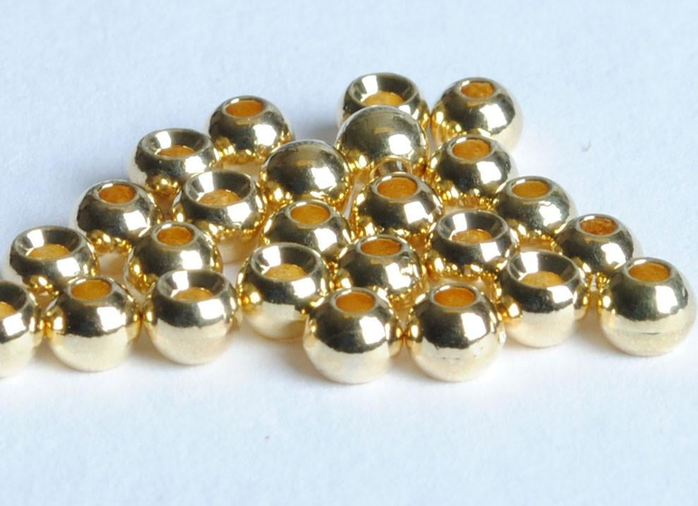 size 7//64 Fly Fishing FREE SHIPPING Fly Tying Tungsten Beads Gold 40 qty