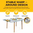 thumbnail image 4 of Coastal Turtle Table Cloths for 5 Foot Rectangle Tables, Ocean Nautical Starfish Conch Seashells Patio Waterproof Elastic Fitted Tablecloths, Washable Rectangular Table Cover for Camping, 4 of 8