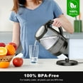 thumbnail image 3 of Willz Electric Glass 1.7L 1500W Kettle with Heat Resistant Handle and Quick Boil Technology in Black, 3 of 6