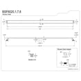 thumbnail image 3 of Kingston Brass BSF6020 Watercourse 60-Inch Stainless Steel Linear Shower Drain with Reversible Tile Insert and Flat Grate in Matte Black, 3 of 8