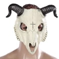 thumbnail image 2 of Máscara Joukavor con forma de calavera de cabra, aterradora máscara de esqueleto animal para Halloween, máscara facial realista (estilo A), 2 of 8