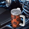 thumbnail image 6 of Halloween Swirled Pumpkins Pattern Tumbler with Handle and Lid,40oz Double Wall Vacuum Insulated Tumbler,Cups Gift for Women and Men, 6 of 7