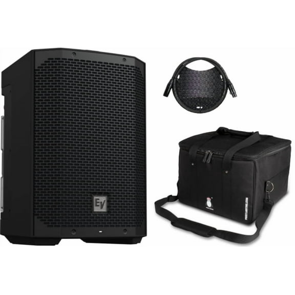 Electro-Voice Everse 8 Package | Portable PA System | Battery Speaker with Cover & Wireless Mic