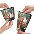 thumbnail image 3 of Xecao Colorful Axolotl Underwater Print Telescopic Pencil Bag Pen Holder Pop Up Stationery Case Stand-up Retractable Transformer Bag Standing Organizer, 3 of 6