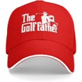 thumbnail image 1 of The Golf Father Unisex Vintage Washed Baseball Cap Adjustable Dad Hat Black, 1 of 7