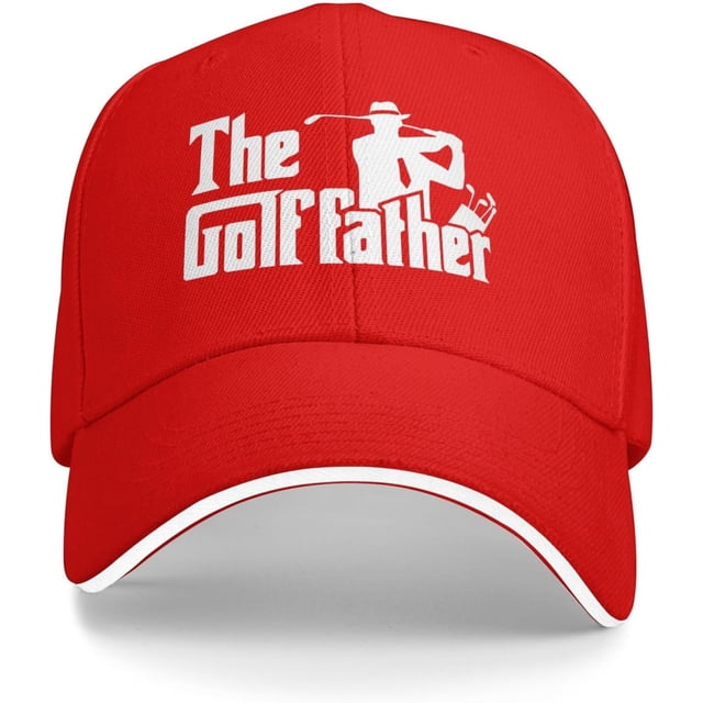 The Golf Father Unisex Vintage Washed Baseball Cap Adjustable Dad Hat Black