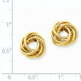 thumbnail image 2 of 14k Yellow Gold Classic Love Knot Stud Post Earrings, 2 of 2